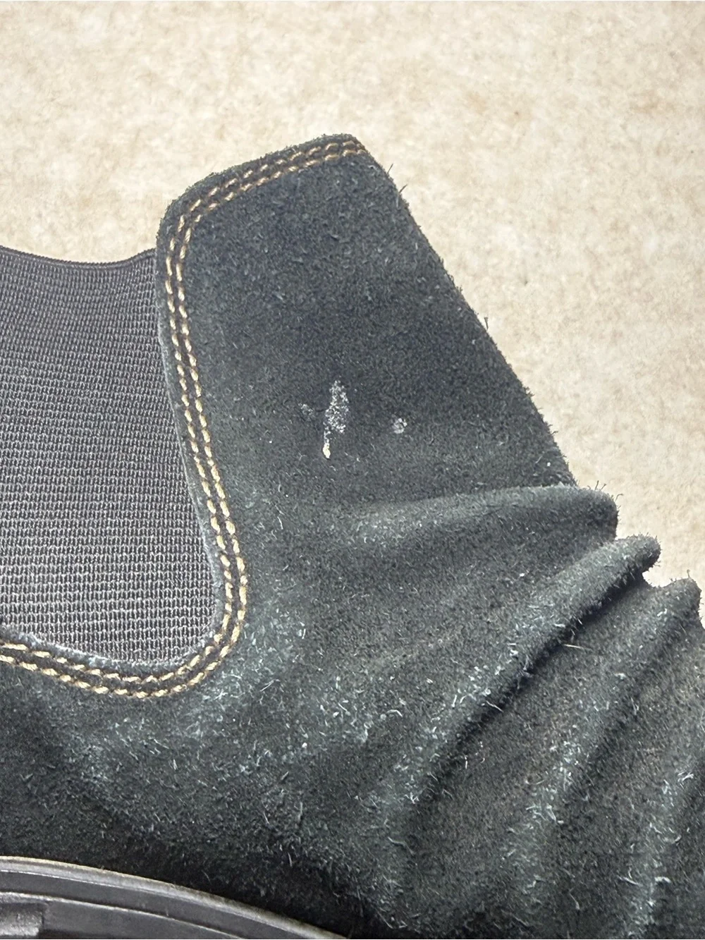 Montana Artisan Crafted Black Leather Suede Ankle Boots Booties Size 7 1/2 M